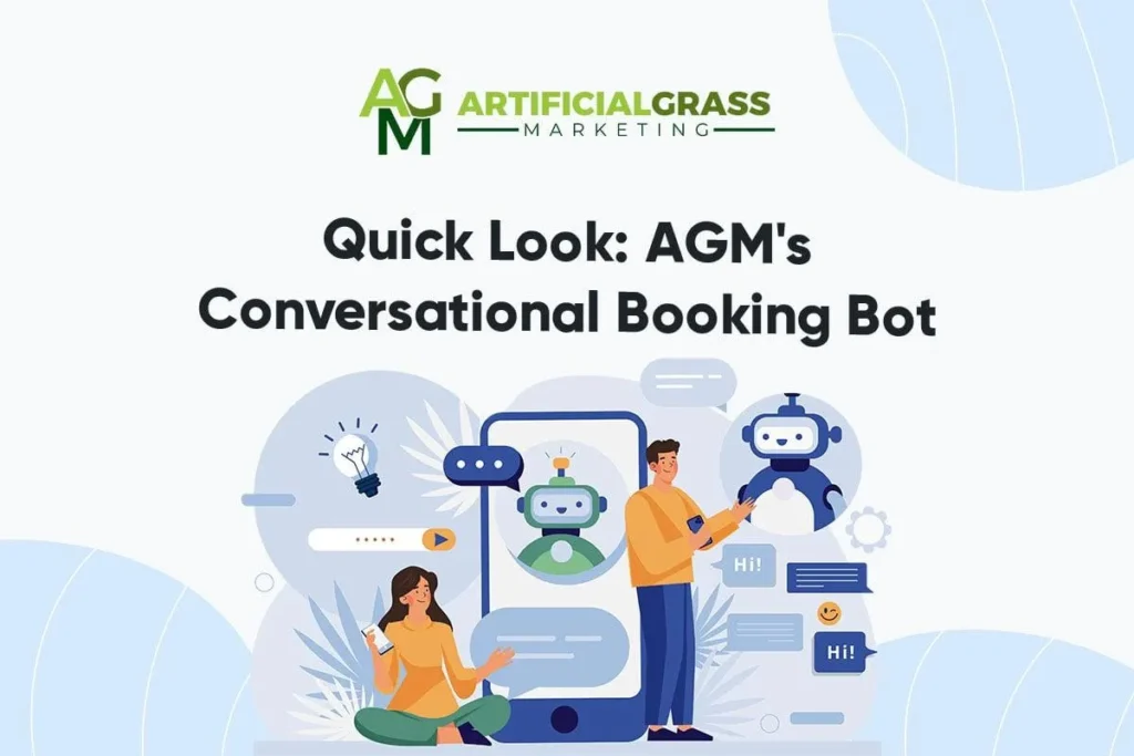AGM conversational booking bot illustration, USA