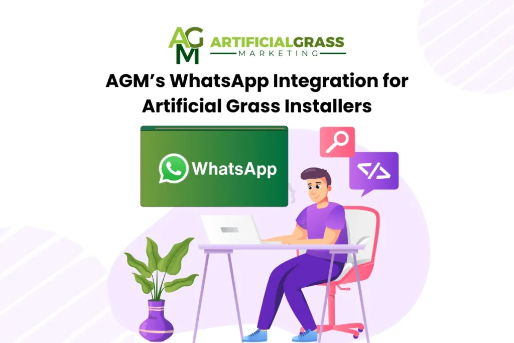 AGM WhatsApp integration for artificial grass installers in USA