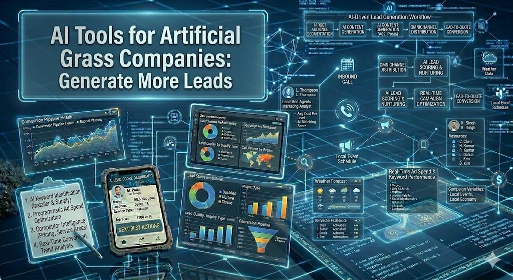 AI tools for artificial grass businesses, lead generation in the USA
