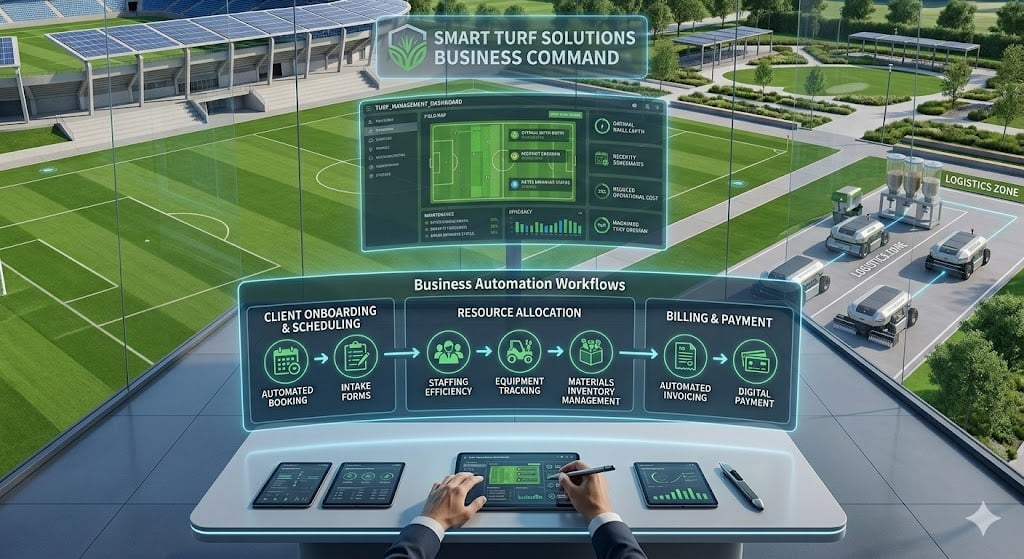 Smart turf solutions dashboard with automation workflows, USA