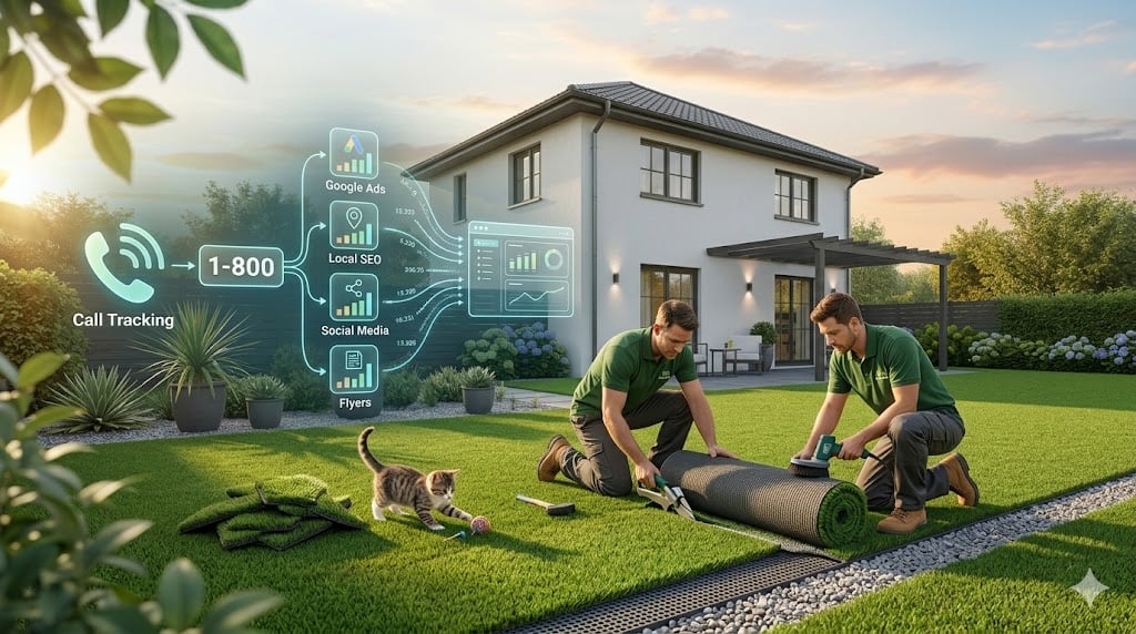 Turf installers and call tracking for artificial grass, USA