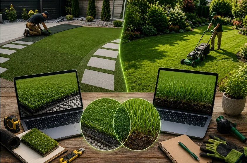 Artificial grass installers vs. lawn care SEO, USA
